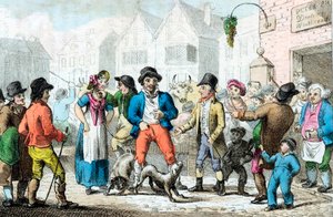 1816年に妻を落札者に売却 作： Unbekannt
