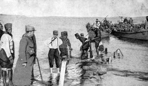 第一次世界大戦、1915年にエジプトの海岸に着陸したセネガルの兵士