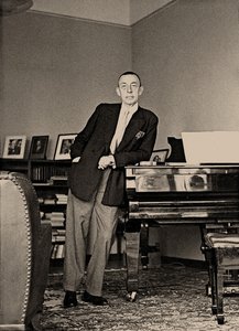 ヴィラ・セナールでのセルゲイ・ラフマニノフ（1939年 作： Unbekannt