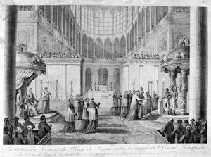 19世紀のフランスの聖職者の誓いの奉仕 作： Unbekannt