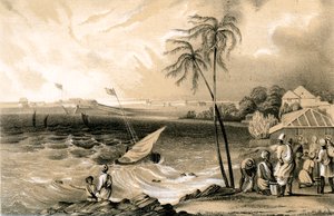 モンスーンの舞台、カンナノアーフォート、1847年 作： Unbekannt