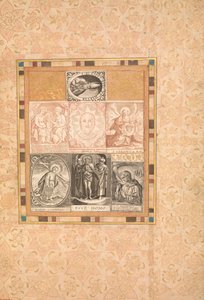 七つの祈りの場面、ベリーニのアルバムからのフォリオ 1600年。