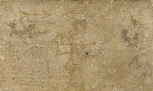 シャー・ジャハーンと息子のダラ・シコー・ハンティング、S. 1790年。 作： Unbekannt