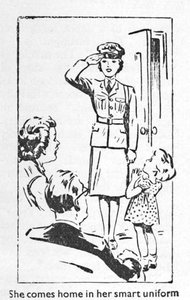 彼女はスマートユニフォームで帰宅しました、1940 作： Unbekannt
