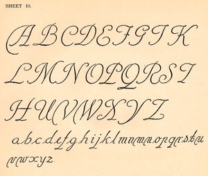 アルファベットのポートフォリオからのシート10、1929