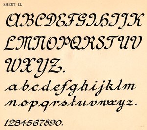 シート12、アルファベットのポートフォリオから、1929 作： Unbekannt