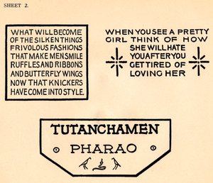 アルファベットのポートフォリオからのシート2、1929