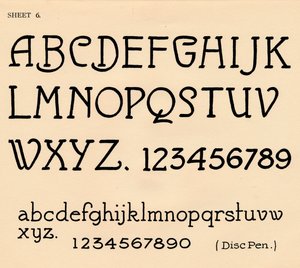 シート6、アルファベットのポートフォリオから、1929 作： Unbekannt