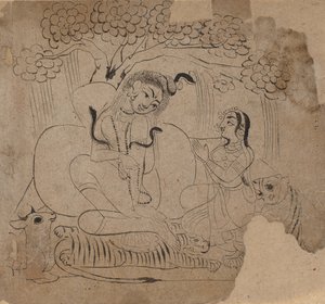 シヴァとパールヴァティー 19世紀 作： Unbekannt