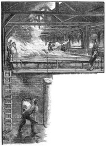 サウスダラムソルトワークスで塩をシャベルで掘る、1884年 作： Unbekannt