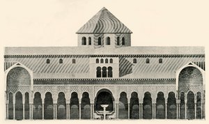 ライオンズと噴水の裁判所の側面昇格、19世紀、1907年。 作： Unbekannt