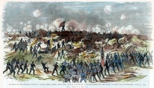 ピーターズバーグ包囲戦、バージニア州、南北戦争、1864年7月30日 作： Unbekannt