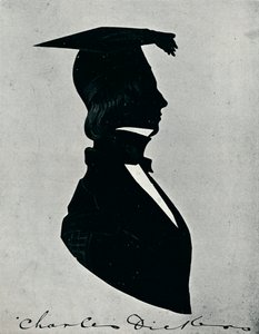 チャールズディケンズのシルエットの肖像画、c1840年代、1910年