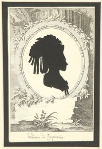 Natalia Kirillovna ZagryazyskayanéeRazumovskaya 1747-1837、1777-1782のシルエットの肖像 作： Unbekannt