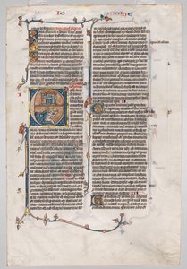 聖書からの単一の葉：ヨナがクジラに飲み込まれた最初のE [t factum est] c。 1290。 作： Unbekannt