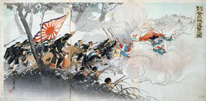 中日戦争、19世紀。和柄。プライベートコレクション 作： Unbekannt