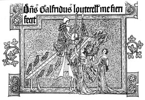 ジェフリー・ルートレル卿、彼の妻、そして義理の娘、1340、1892 作： Unbekannt