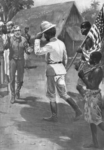 ヘンリーモートンスタンリー卿が1871年にアフリカのデビッドリビングストンと会う 作： Unbekannt
