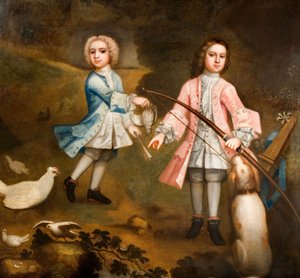 リスター卿とチャールズ・ホルテ卿の少年時代、1750年。 作： Unbekannt