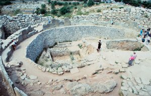 ミケーネ要塞のサイト、ギリシャ、紀元前1600年〜1100年