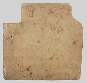 17世紀の馬のスケッチ。 作： Unbekannt
