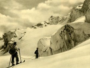 オーストリア、シルブレッタでスキー、c1935。 作： Unbekannt