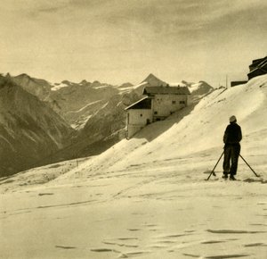 オーストリア、シュミッテンヘーエでスキーをする、c1935。 作： Unbekannt