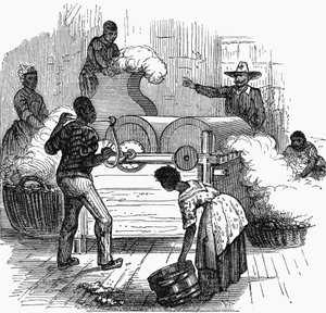 1860年、アメリカ南部州の綿プランテーションでの奴隷労働 作： Unbekannt