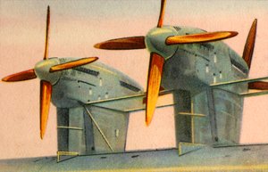小径木製航空機プロペラ、1932年。 作： Unbekannt