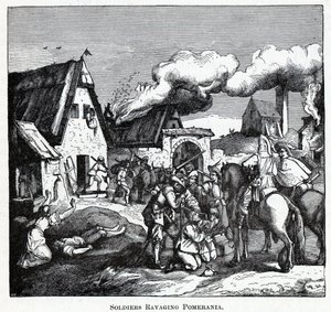 ポメラニアを荒らす兵士、1882年 作： Unbekannt