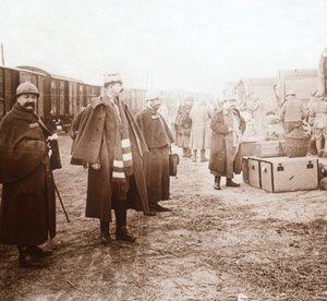 フランスのアマンヴィレに到着した兵士、c1914-c1918 作： Unbekannt