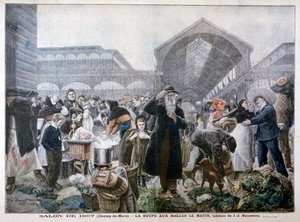 朝のレハレスマーケットのスープスタンド、1897年 作： Unbekannt