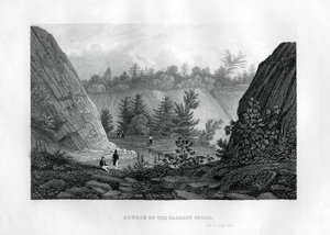 1855年、ニュージャージー州のパサイック滝の源 作： Unbekannt