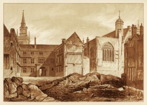 1886年、ロンドン市、ギルドホールチャペルとブラックウェルホールの南東ビュー 作： Unbekannt