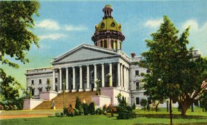サウスカロライナ州議会議事堂、コロンビア、SC、1942。 作： Unbekannt