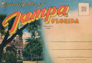 フロリダ州タンパのお土産フォルダ-タンパ大学、c1940年代 作： Unbekannt