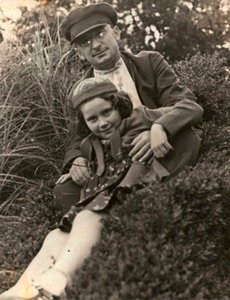 ソビエトの政治家Lavrentiy BeriaとJosef Stalinsの娘、Svetlana Alliluyeva、ソ連、1930年代 作： Unbekannt