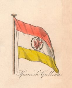 スペインのガレオン船、1838年 作： Unbekannt