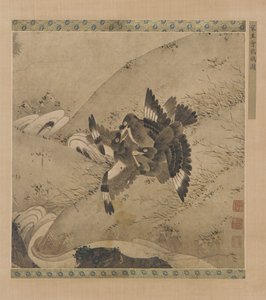 15～16世紀、明王朝、小川の上でキュウリの口論。 作： Unbekannt