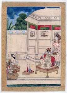 Sri Raga、Ragamala Album、School of Rajasthan、19世紀 作： Unbekannt