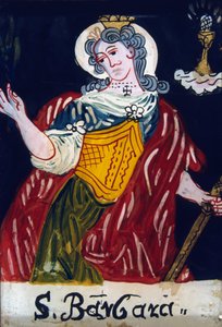 聖バーバラ、キリスト教の処女殉教者、19世紀 作： Unbekannt