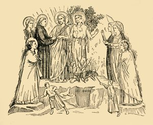 アッシジの聖フランシスは女性の貧困を彼の花嫁とする、c1930。 作： Unbekannt