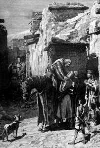 フランス国王、セントルイス、サラセン人からの避難所を求めて、1909年 作： Unbekannt