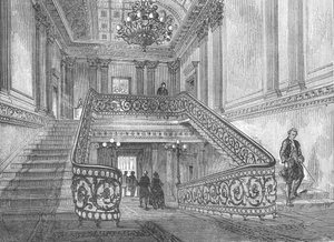 ノーサンバーランドハウスの階段、1897年