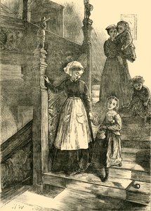 クロムウェルハウスの階段、1876年、c1876。 作： Unbekannt