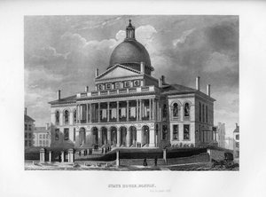州議会議事堂、マサチューセッツ州ボストン、1855 作： Unbekannt