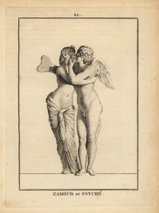 ギリシャ神話の愛の神エロスと人間の姫プシュケのキス像 作： Unbekannt