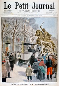 輸送中のVercingetorixの像、フランス1901