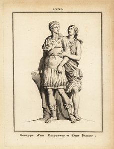 ローマ皇帝と女性の像 作： Unbekannt