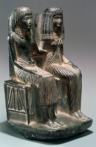 古代エジプトの役人とその妻の像、紀元前13〜12世紀 作： Unbekannt